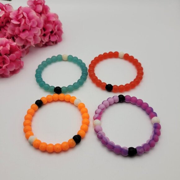 Lokai Beaded Bracelet Set Of 4 Multicolor 6-6.5" Small - Picture 1 of 5